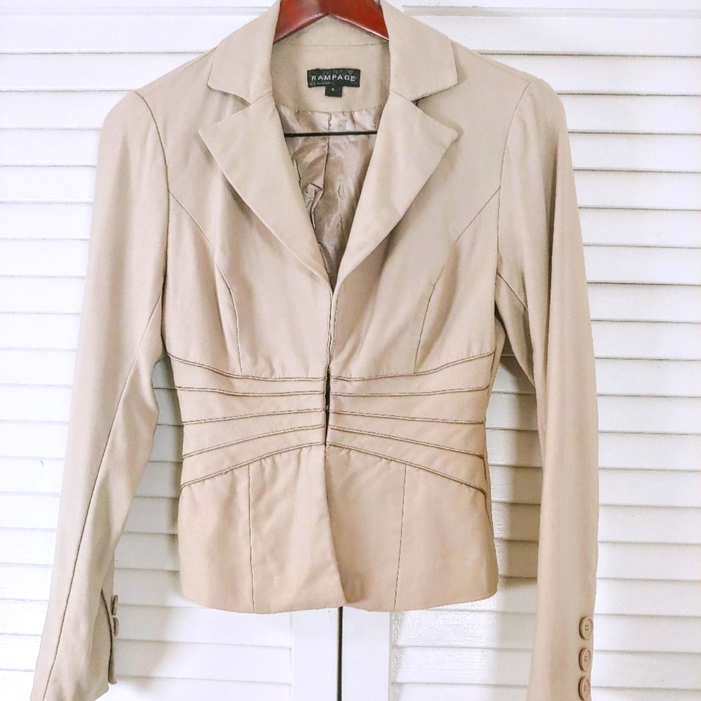Cream Fitted Blazer